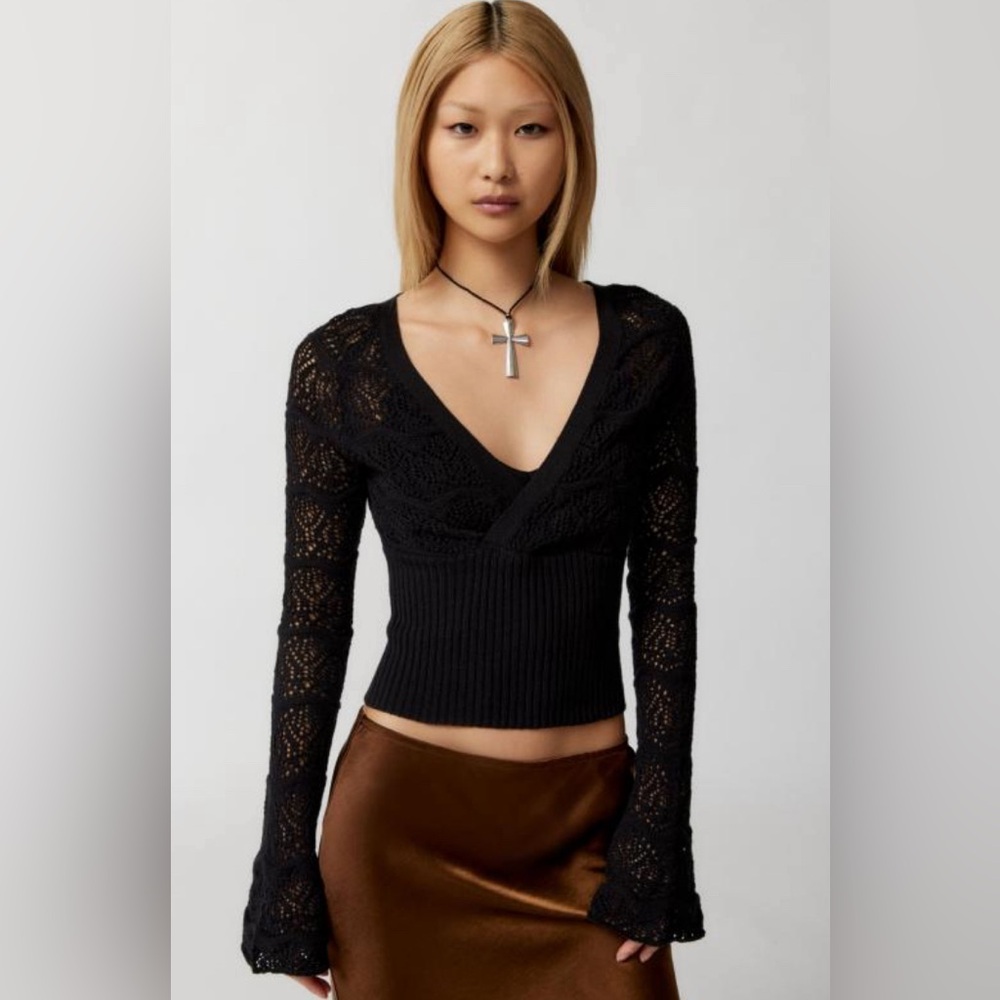 Kimchi Blue NWT Rosario Pointelle Sweater
